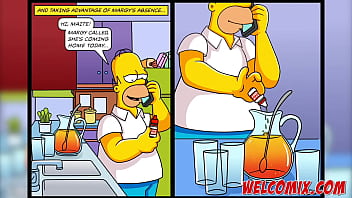 The Simptoons Sneaking Behind The Door Simpsons Porn