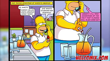 The Simptoons Sneaking Behind The Door Simpsons Porn