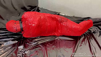 [fx-tube net] 3 layer zentai and tape mummification play