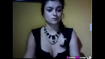 Cute Latina girl teases on webcam
