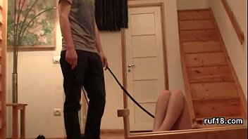 Teen practices bondage