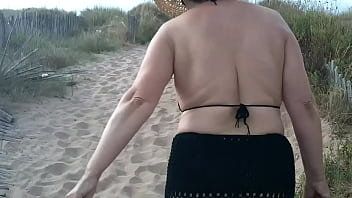 plage, sexe, exhibe