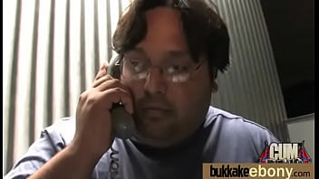 Hot ebony chick love gangbang interracial 7