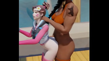 overwatch, pharah, public sex, dva