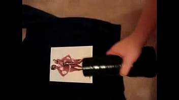Guy masturabating for friends with fleshlight
