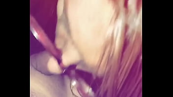 Perrita mamando trozo