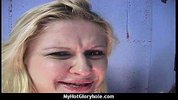 Hottie sucks and fucks black cock for cusmhot at gloryhole 4