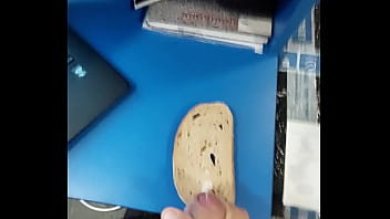 Cum on bread slice porn video