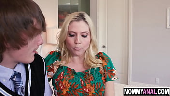 Concerned step mom gives step son her anal hole