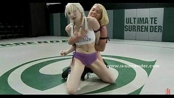 Blonde with ponytails fights blonde