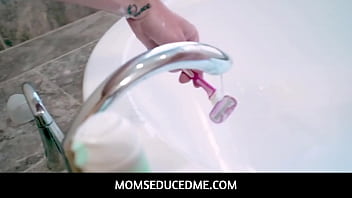 MomSeducedMe  -  Stepson shaving and tasting his busty mature Dee Williams pussy