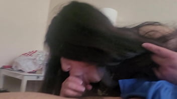 Latina sucks while cries...