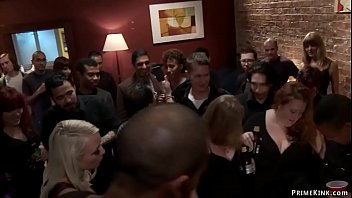 Half caste slave gangbang in public