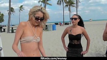Slutty amateur babe is paid cash from some crazy public sex 17