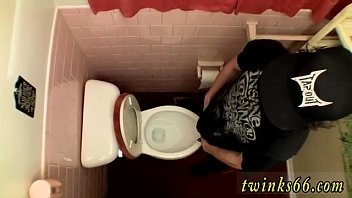 Gay Sucks Small Uncut Dick Unloading In The Toilet Bowl...