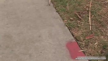 Cute brunette babe having fun