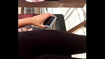 Brunette Small Toe Leggings Candid... Brunette Small Toe Leggings Candid...