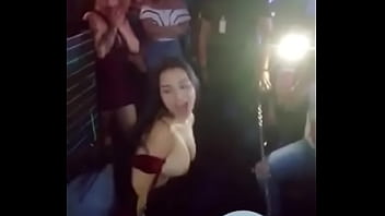 crazy girl in nightclub