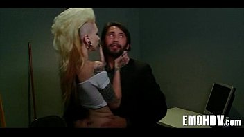 Emo babe with tats gets some dick 125