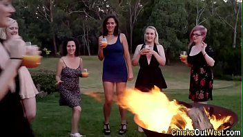 Aussie lesbians partying