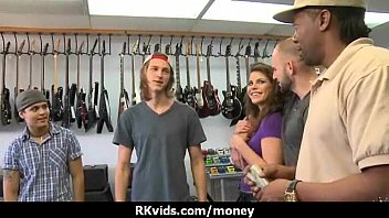 Desperate teen naked in public and fucks to pay rent 24