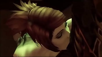 Undead female deep throats orc