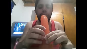 Sucking on mommy's toy 4