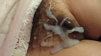 Hairy pussy cumshot...