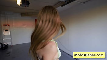 Sexy and horny blonde teen suck huge dick in teh car and spread her pussy lips in the sand - Leila Cove, Charles Dera