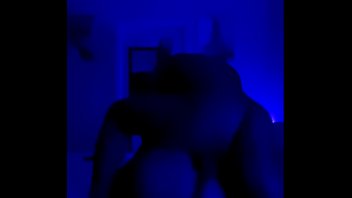 bbc seduces latina wife with blue light extended