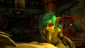 cartoon, goblin, blowjob, 3d