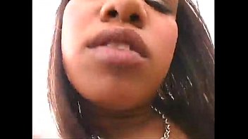 Whore ebony shows off fingering her cum hole...