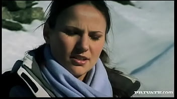 Claudia Rossi Takes a Break from Skiing to Gobble Some Cock...