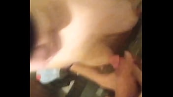 Sucking dick tell I cum on her tits