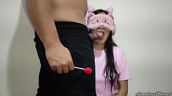 Innocent Girl is Addicted to Sucks and I Trick Her to Put My Cock in Her Mouth       