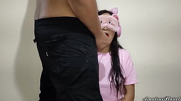 Innocent Girl is Addicted to Sucks and I Trick Her to Put My Cock in Her Mouth       