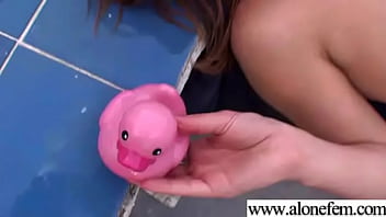 Horny Wet Teen Girl Please Her Pussy With Sex Toys clip-15