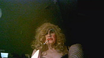 Old smoking spunk bucket whore sissy Sarah Millward posing for potential clients, though she'll fuck for free!