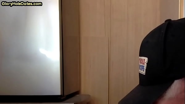 Gloryhole BJ DILF sucks cock till cum in mouth ending