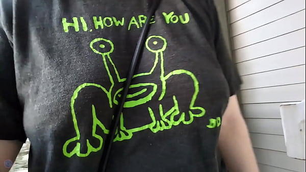 walking up the stairs without a bra Thumbnail