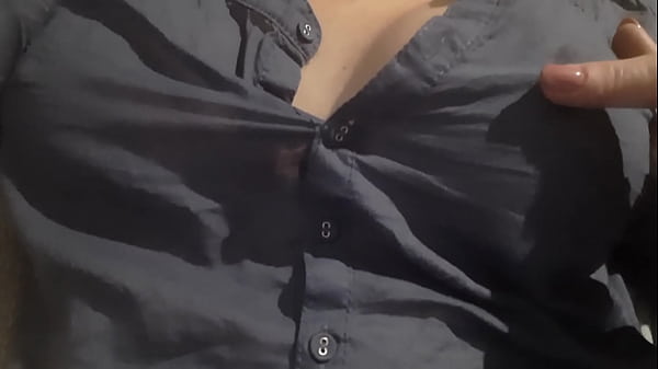 Spitting on my Nipples and wetting my t-shirt