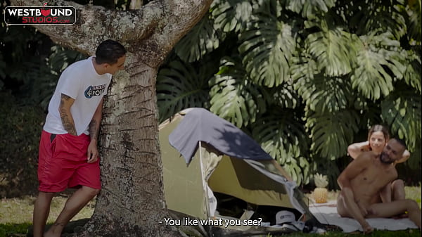 Annie Marin Enjoys Outdoor Camping Threesome with Dani and Phillip