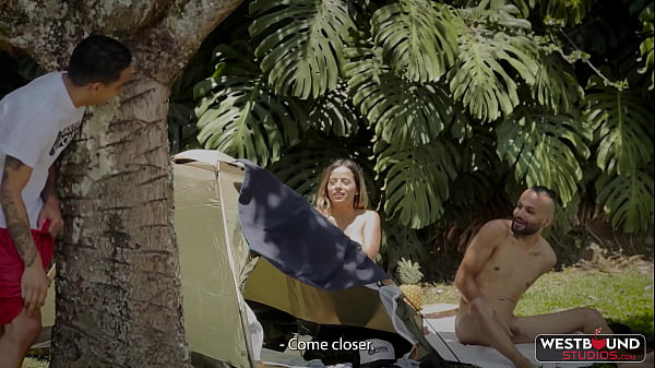 Annie Marin Enjoys Outdoor Camping Threesome with Dani and Phillip