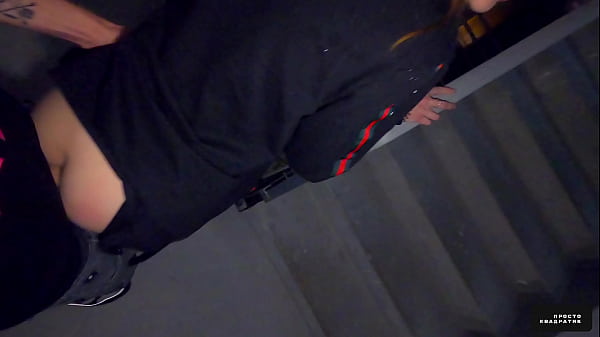 While Parents Are At Home We Fuck In The Staircase - Cum In Panties And Wear - POV - Public