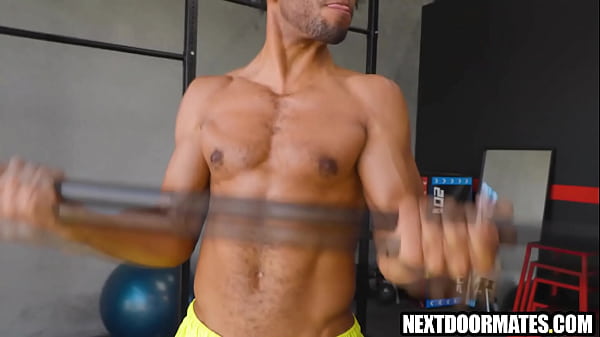 Black guy fucked bareback after work out