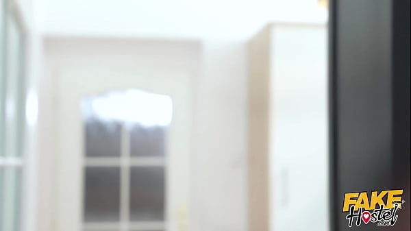 Fake Hostel - Big tits big ass BBW girlfriend cheats on horny boyfriend with hot lesbian blonde before sharing cock for orgasms in young threesome