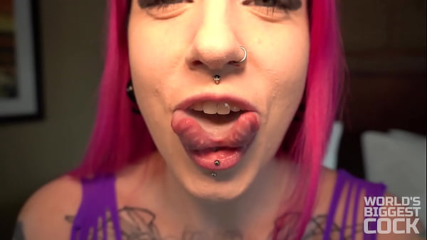 Pink Hair Tattooed Step Sister Hard Rough Fuck Huge Monster Cock Extreme Facial Multiple Cumshots VS World Biggest Cock