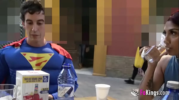 She thought she would fuck a performer, but instead she's fucking SUPERMAN!!