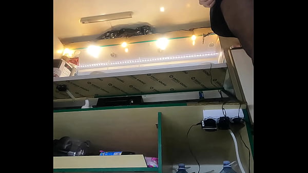 Sexy girl in stockings, mini skirt and pearl thongs voyeur upskirt camera