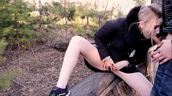 A Man Noticed How I Masturbated In The Forest And Fucked Me!